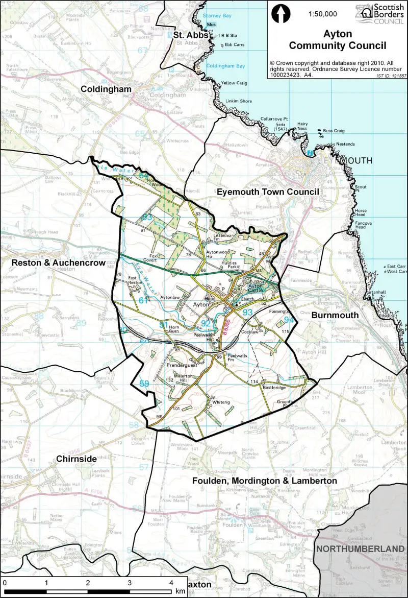 Map of Ayton CC boundary